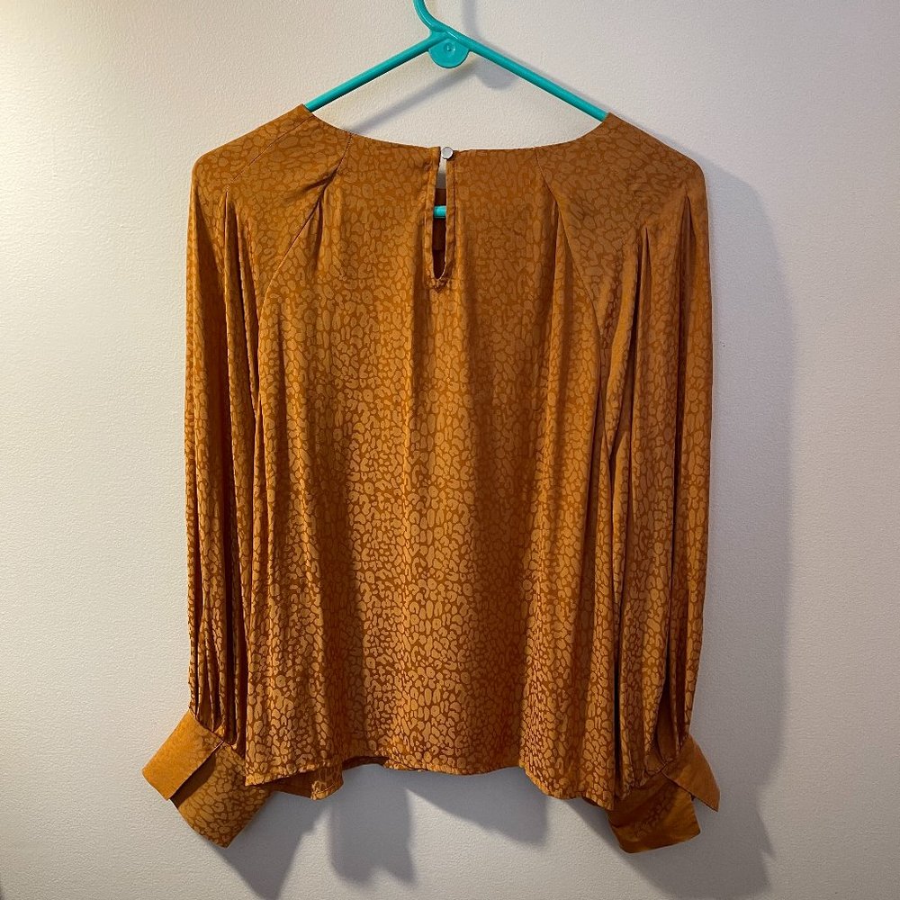 Nine West tonal animal print blouse